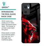 Red Angry Lion Glass Case for Oppo Reno7 5G