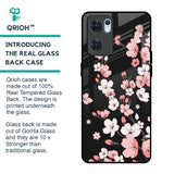 Black Cherry Blossom Glass Case for Oppo Reno7 5G