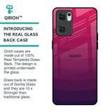 Wavy Pink Pattern Glass Case for Oppo Reno7 5G