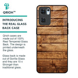 Wooden Planks Glass Case for Oppo Reno7 5G