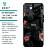 Tropical Art Flower Glass Case for Oppo Reno7 5G