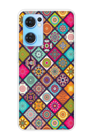 Multicolor Mandala Oppo Reno7 5G Back Cover