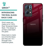 Wine Red Glass Case For Oppo Reno7 Pro 5G