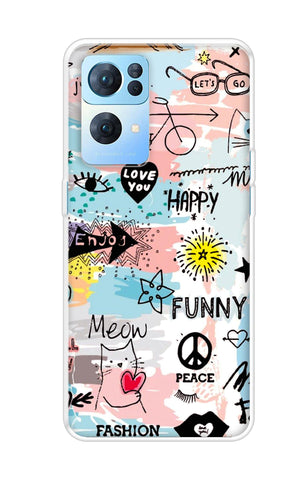 Happy Doodle Oppo Reno7 Pro 5G Back Cover