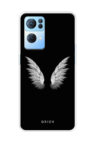 White Angel Wings Oppo Reno7 Pro 5G Back Cover