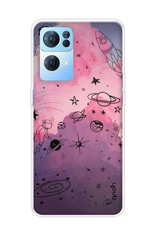 Space Doodles Art Oppo Reno7 Pro 5G Back Cover