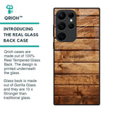 Wooden Planks Glass Case for Samsung Galaxy S22 Ultra 5G