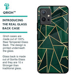 Abstract Green Glass Case For Vivo Y75 5G