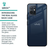 Overshadow Blue Glass Case For Vivo Y75 5G