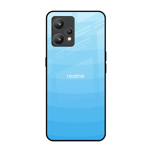 Wavy Blue Pattern Realme 9 Pro Plus Glass Back Cover Online