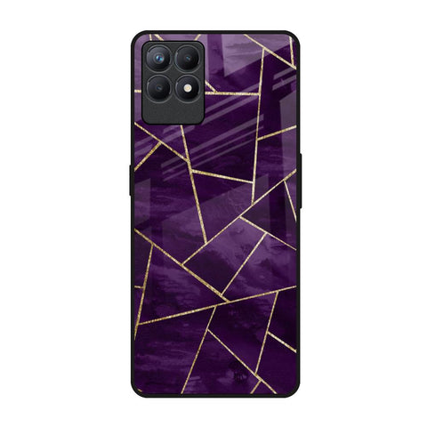 Geometric Purple Realme Narzo 50 Glass Back Cover Online