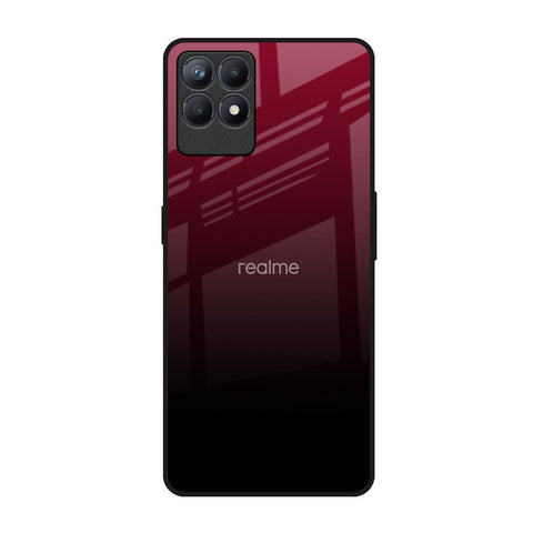 Wine Red Realme Narzo 50 Glass Back Cover Online