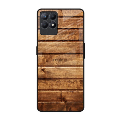 Wooden Planks Realme Narzo 50 Glass Back Cover Online