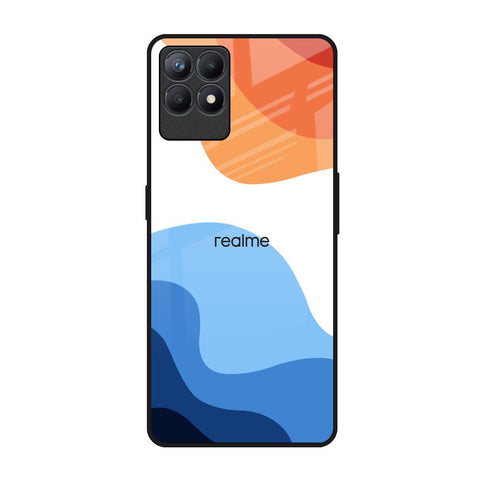 Wavy Color Pattern Realme Narzo 50 Glass Back Cover Online