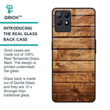 Wooden Planks Glass Case for Realme Narzo 50