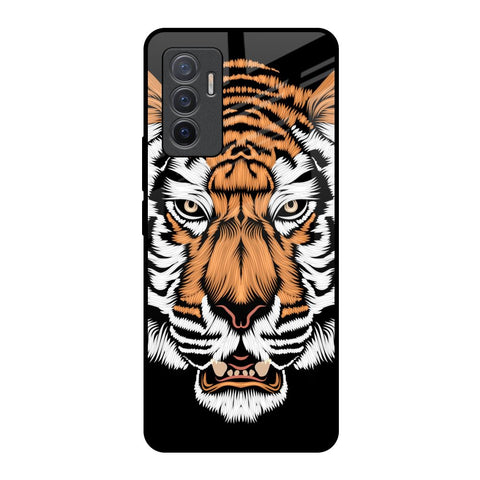Angry Tiger Vivo V23e 5G Glass Back Cover Online