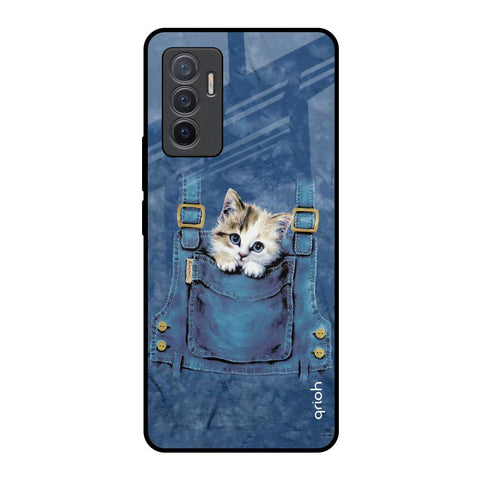 Kitty In Pocket Vivo V23e 5G Glass Back Cover Online