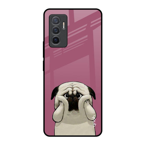 Funny Pug Face Vivo V23e 5G Glass Back Cover Online