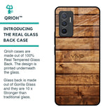 Wooden Planks Glass Case for Vivo V23e 5G