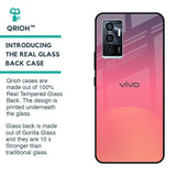 Sunset Orange Glass Case for Vivo V23e 5G