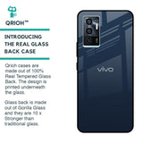 Overshadow Blue Glass Case For Vivo V23e 5G