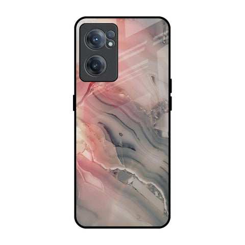 Pink And Grey Marble OnePlus Nord CE 2 5G Glass Back Cover Online