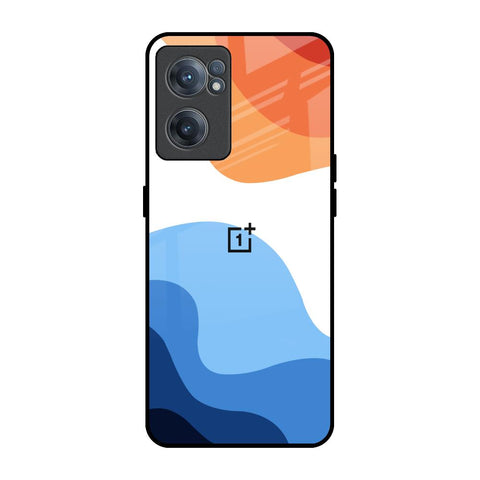 Wavy Color Pattern OnePlus Nord CE 2 5G Glass Back Cover Online