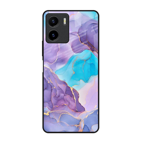 Alcohol ink Marble Vivo Y15s Glass Back Cover Online
