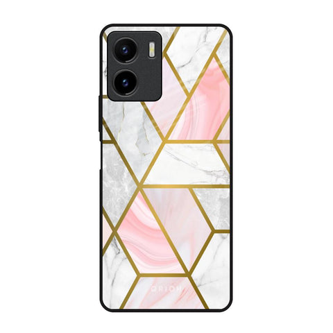 Geometrical Marble Vivo Y15s Glass Back Cover Online