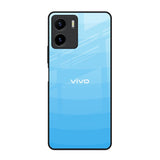 Wavy Blue Pattern Vivo Y15s Glass Back Cover Online