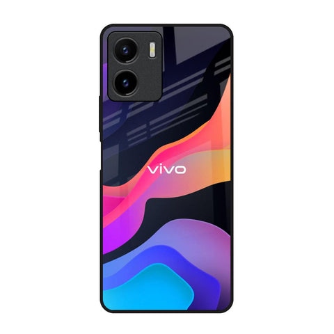 Colorful Fluid Vivo Y15s Glass Back Cover Online