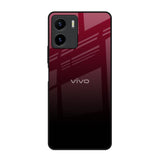 Wine Red Vivo Y15s Glass Back Cover Online