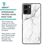 Modern White Marble Glass Case for Vivo Y15s
