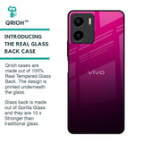 Purple Ombre Pattern Glass Case for Vivo Y15s