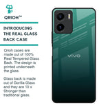 Palm Green Glass Case For Vivo Y15s