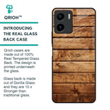 Wooden Planks Glass Case for Vivo Y15s