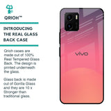 Sunset Orange Glass Case for Vivo Y15s