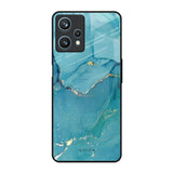 Blue Golden Glitter Realme 9 Pro 5G Glass Back Cover Online