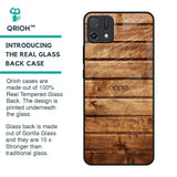 Wooden Planks Glass Case for Oppo A16K