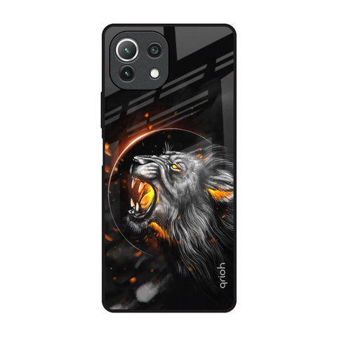 Aggressive Lion Mi 11 Lite NE 5G Glass Back Cover Online