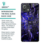 Techno Color Pattern Glass Case For Mi 11 Lite NE 5G