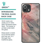 Pink And Grey Marble Glass Case For Mi 11 Lite NE 5G