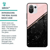 Marble Texture Pink Glass Case For Mi 11 Lite NE 5G