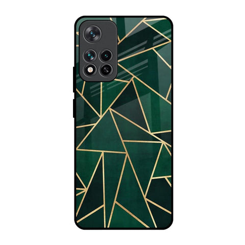 Abstract Green Mi 11i HyperCharge Glass Back Cover Online
