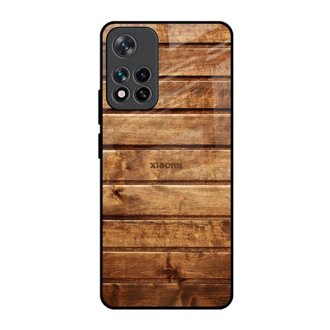 Wooden Planks Mi 11i HyperCharge Glass Back Cover Online