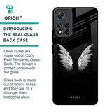 White Angel Wings Glass Case for Mi 11i HyperCharge