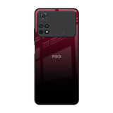 Wine Red Poco M4 Pro Glass Back Cover Online