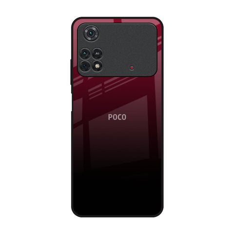 Wine Red Poco M4 Pro Glass Back Cover Online