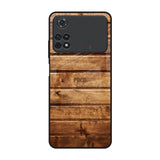 Wooden Planks Poco M4 Pro Glass Back Cover Online