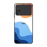 Wavy Color Pattern Poco M4 Pro Glass Back Cover Online